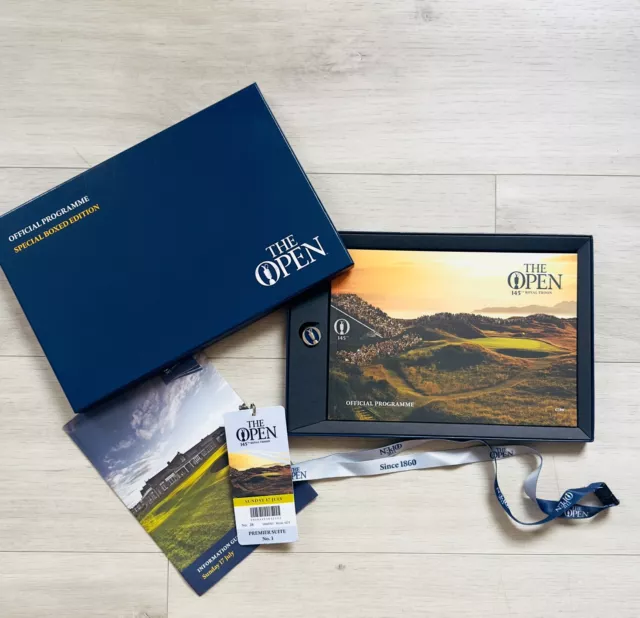 The Open 145th Royal Troon Official Programme Special Boxed Edition With Lanyard