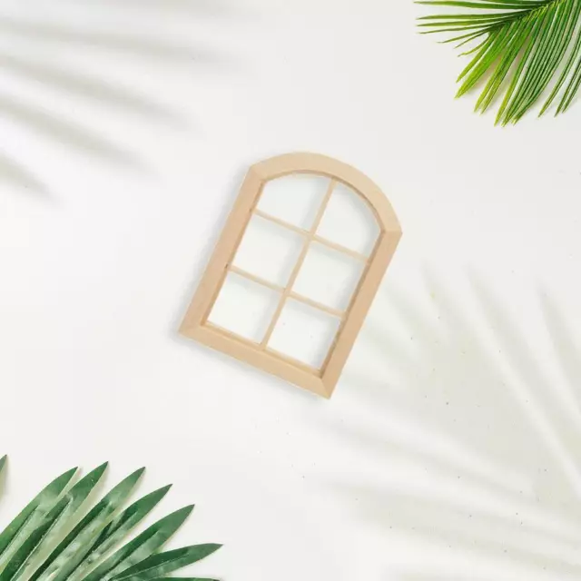 BLOOOK Puppenhaus-Miniatur-Möbel unlackiert Holz-Schreiber Fensterrahmen unlacki