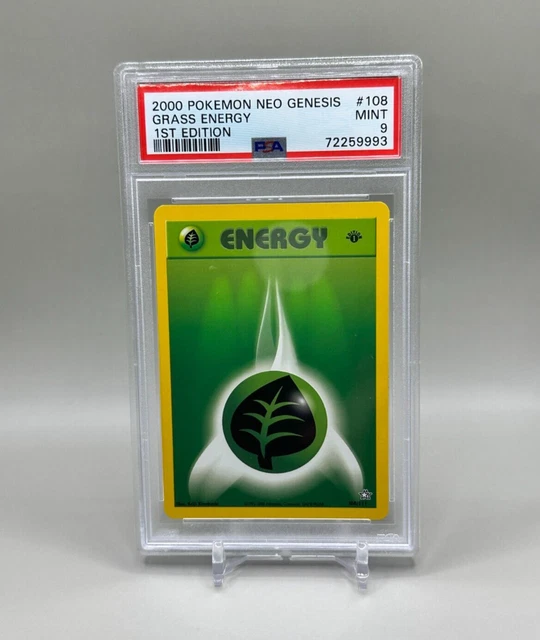 2000 Pokemon Neo Genesis 1st Edition Grass Energy 108/111 PSA 9 MINT