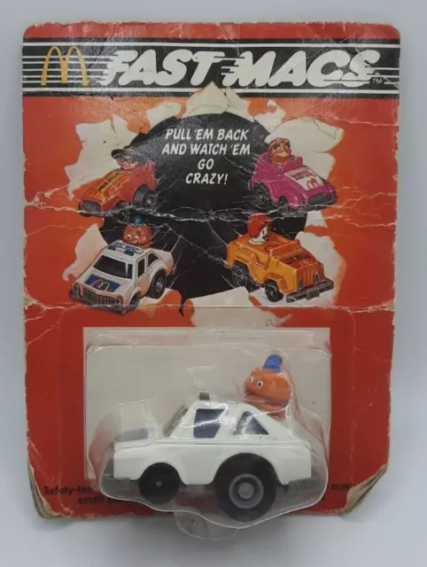 McDonalds Fast Macs Big Mac Squad Car Happy Meal Toy Vintage 1985
