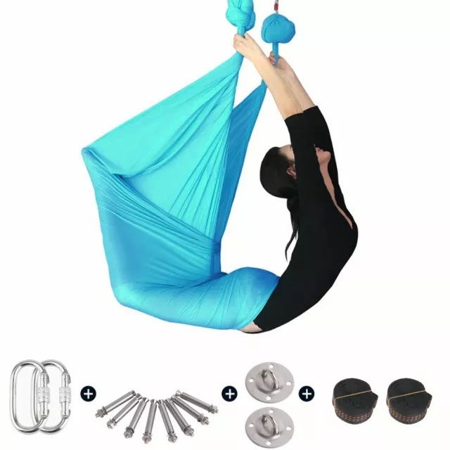 Yoga Hängematte Aerial Yoga Schaukel Yoga Pilates mit Montagezubehör 500x280cm