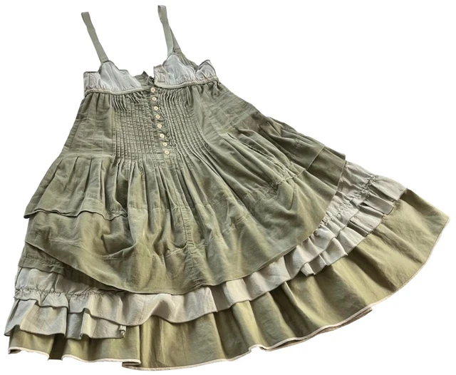 Robe Longue Bohème Chic Marithé Et François Girbaud - Gris-vert, Taille 44, Occasion Très Bon état
