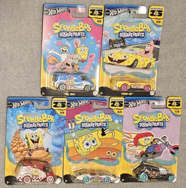 HOT WHEELS SPONGEBOB 2024 25th Anniversary Complete Set Walmart