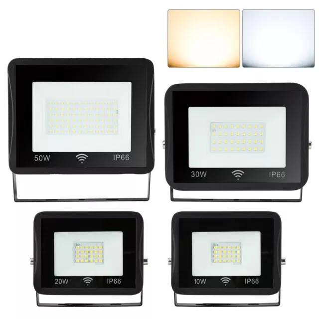 LED Fluter mit Bewegungsmelder Außenlampe Garten IP66 Flutlicht Strahler 10W-50W
