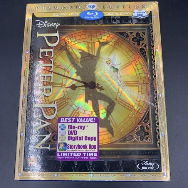 Peter Pan Diamond Edition Walt Disney (Blu-ray + DVD + Digital) 3-Disc Set...