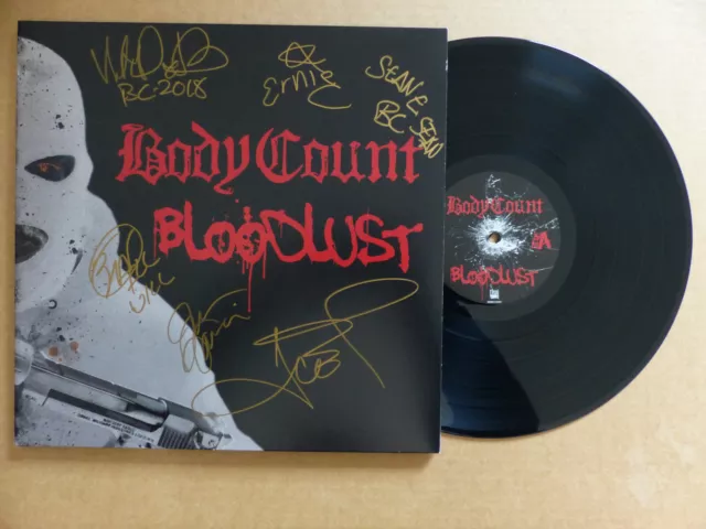 BODY COUNT signed Autogramm signiert auf "BLOODLUST" Vinyl Schallplatte LP