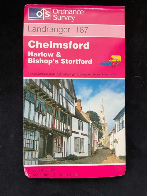 Chelmsford, Harlow and Bishop's Stortford by Ordnance Survey (Sheet map, 1996)