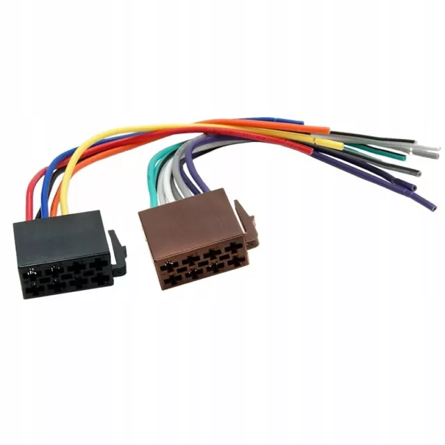DIN ISO Auto Radio Adapter Kabel Stecker 16 Pin Norm Strom Lautsprecher