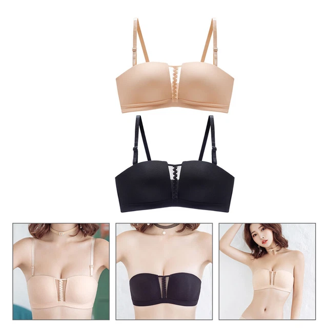 2 pz reggiseno in nylon con ceste quadrate signorina reggiseni biancheria intima da donna