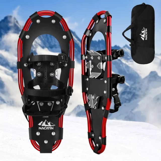 NACATIN All Terrain Snow shoes with Heel Lift Lightweight Aluminum Alloy.  New!