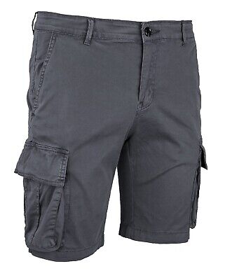 DKNY pantaloni corti con tasconi da uomo grigio J25 