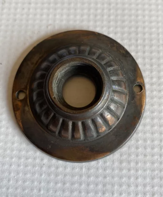 Antique  VICTORIAN Eastlake  Cast Bronze Rosette Door Plate Escutcheon