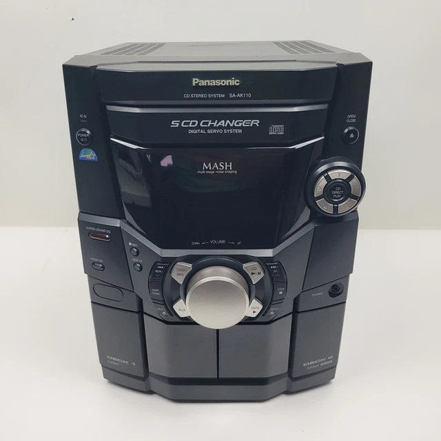 PANASONIC SA-AK17 VINTAGE 5 CD Changer Radio Dual Cassette Deck
