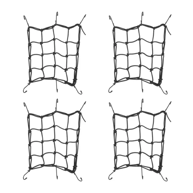 Gepäcknetz Motorrad Netz Fahrradnetz Fahrradkorb-Gepäcknetz 4er Set Spannnetz