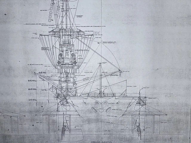 USS Lexington (CV-2) outboard fitting sections