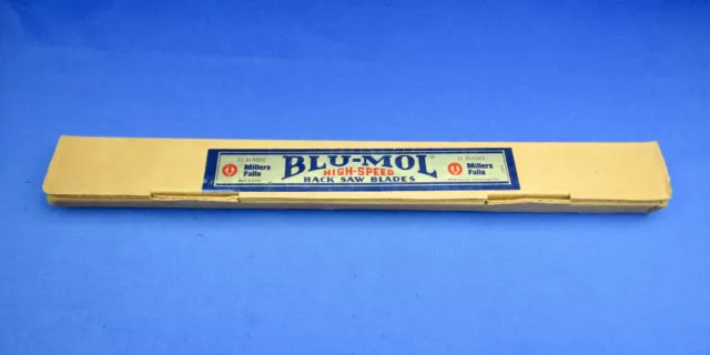 BLU-MOL VTG No.4410M HACKSAW BLADES 14"x1"X.050-10T Made In USA UNUSED COND.#8