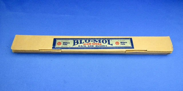 BLU-MOL VTG No.4410M HACKSAW BLADES 14"x1"X.050-10T Made In USA UNUSED COND.#8