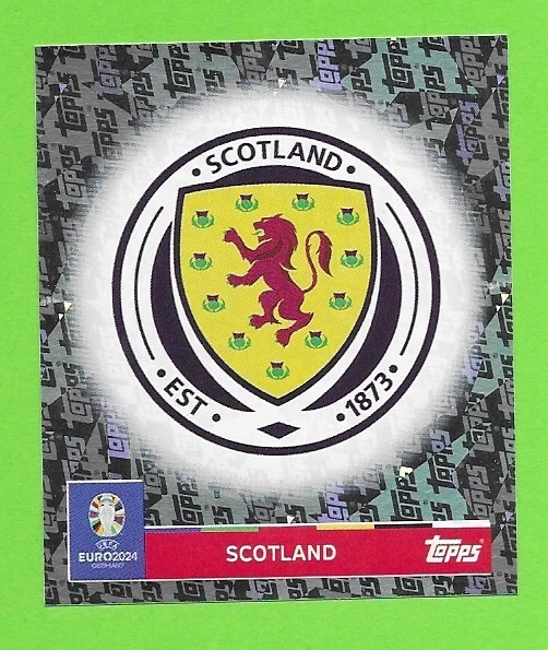 TOPPS EURO 2024 Logo Schottland SCO 1 Foil Topps Holo Glitzer Rare