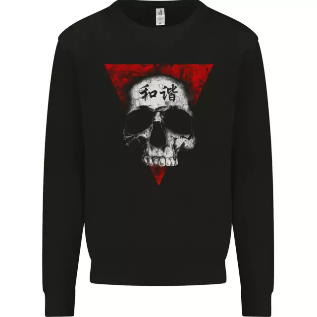 Peace Harmony Skull Gothic Biker Motorbike Mens Sweatshirt Jumper