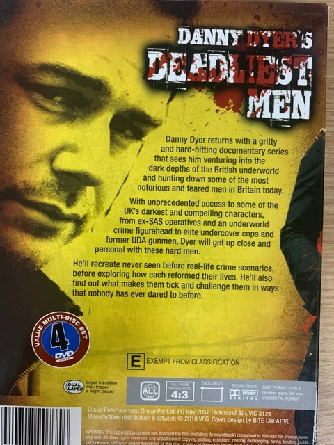 DANNY DYER’S DEADLIEST MEN Season 1 & 2 4 x DVD Set AS NEW! Series One ...
