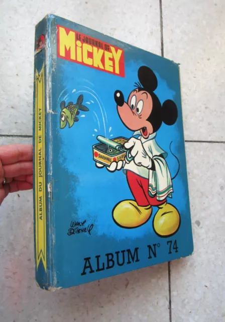 complet  ALBUM  RECUEIL RELIURE DU LE JOURNAL DE MICKEY 74  BE