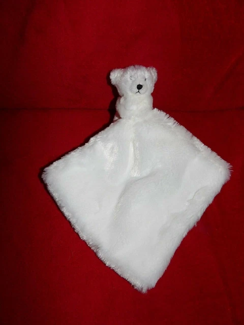 Doudou Peluche Mouchoir Créations Dani Ours Blanc Tout Doux