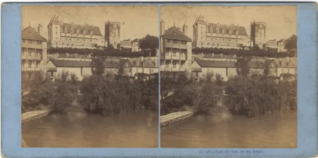 Château de Pau France Photo Stereo Vintage Albumine ca 1865