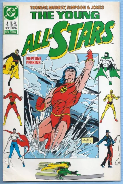 DC Comics Vintage "Young All-Stars Issue # 4" 1ST Appearance Of KAMIKAZE,  1987