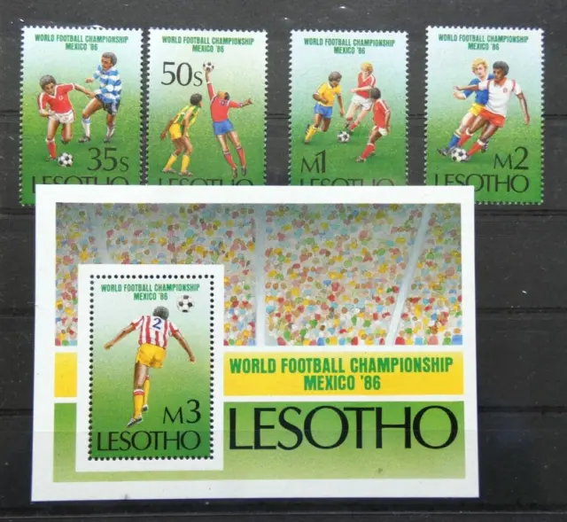 Lesotho Fußball WM 1986, MiNr 565 - 8**, Block 31**, Mi 26 €