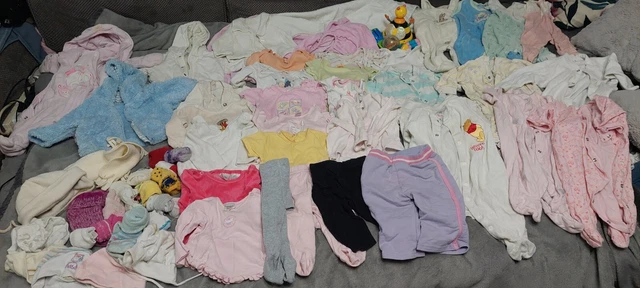 Baby Girl Clothes Bundle Newborn 0-3 3-6 Months Huge 50 items