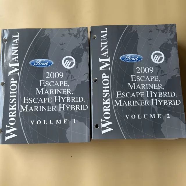 2009 Ford Escape Mercury Mariner and Hybrid Service Workshop Repair Shop Manuals
