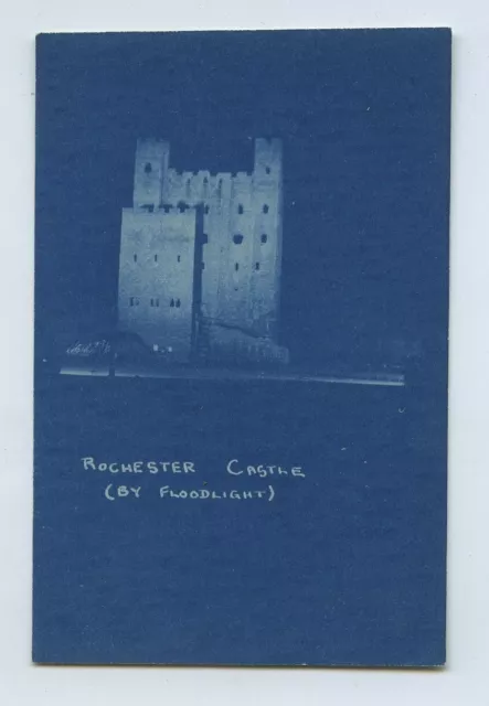 Rochester Castle von Floodlight c1900s Cyanotyp Foto