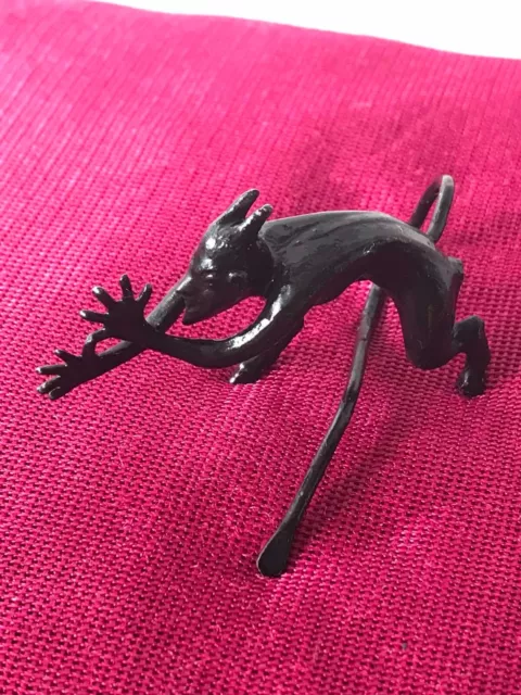 Vintage Soviet Cast-iron Figurine Devil Satan Old Antique Style Decorative USSR