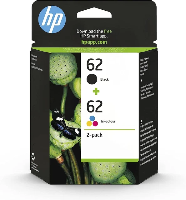HP 62 Cartucce di Inchiostro Confezione di 2 Per HP ENVY 5540 - ORIGINALE