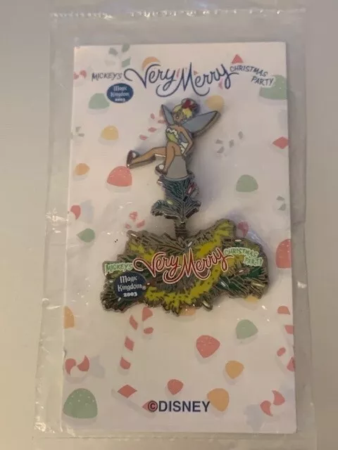 WDW Mickeys Very Merry Christmas Party Tinker Bell Tree Topper 2003 Pin -LE NOC