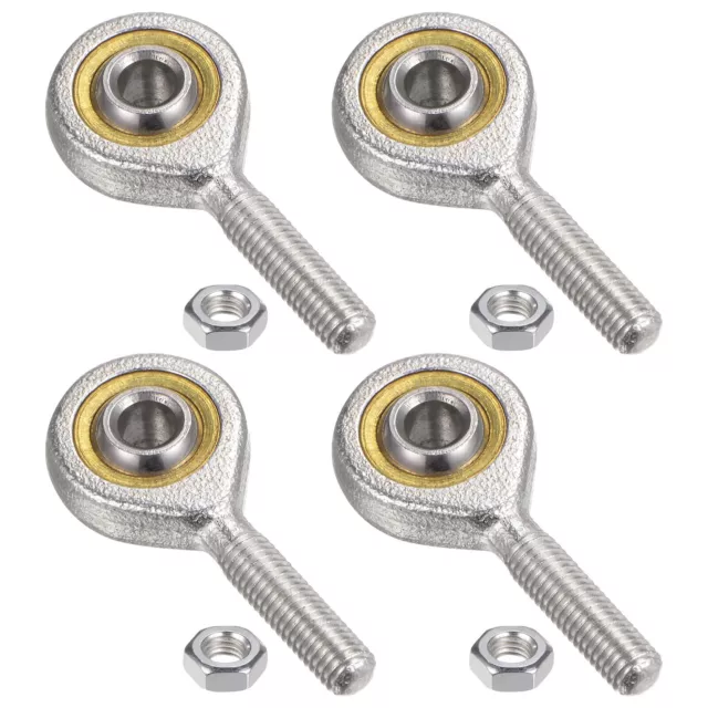 4pcs SA5T/K 5mm Rod End Bearing M5x0.8 Male Left Hand Thread, with Jam Nut