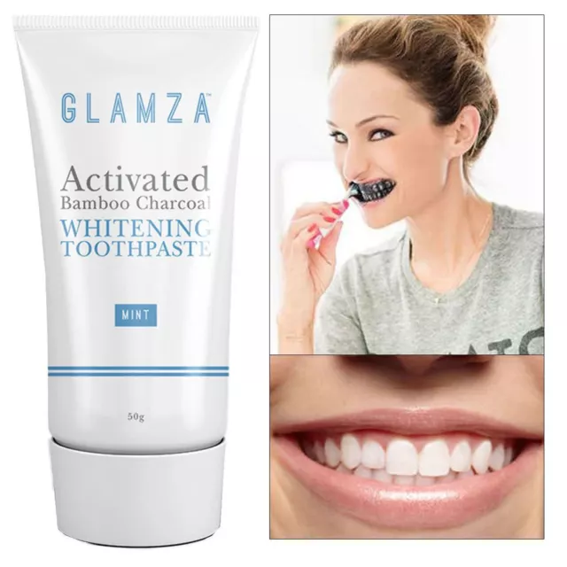 Dentifrice Blanchissant Au Charbon De Bambou Activé Glamza Menthe