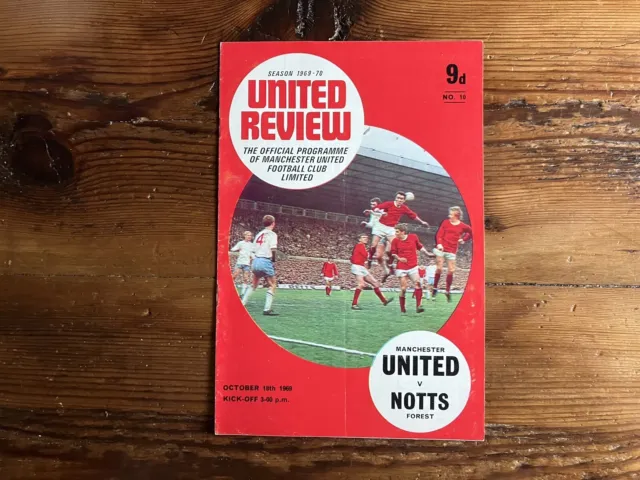 Manchester Utd v Nottingham Forest 1969-70 Div 1  ‘no writing’