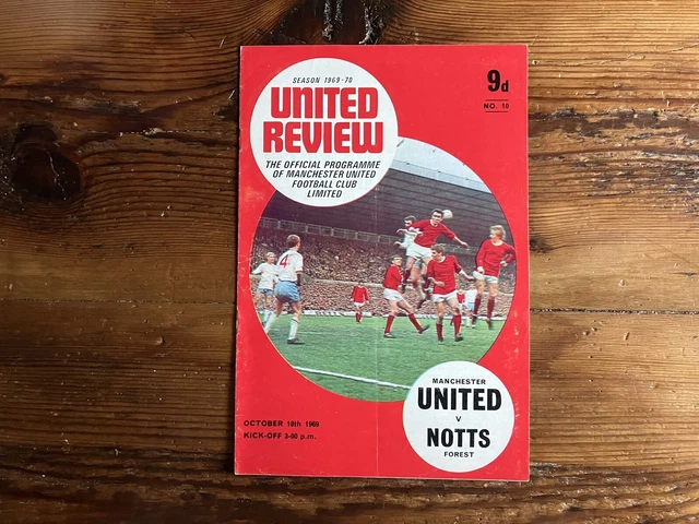 Manchester Utd v Nottingham Forest 1969-70 Div 1  ‘no writing’
