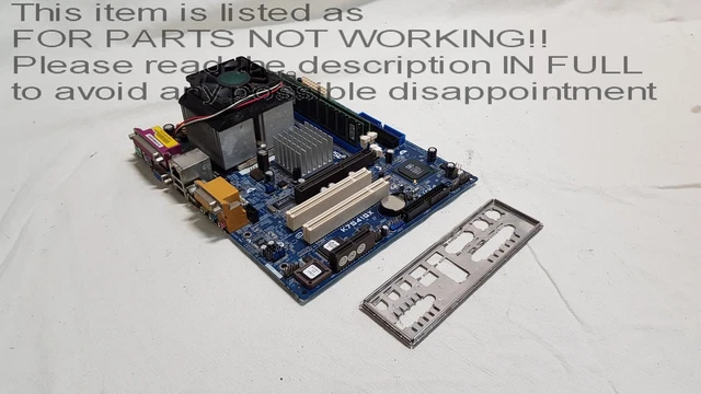 UNTESTED! ASROCK K7S41GX Socket A PGA 462 Motherboard & CPU, 1GB RAM ...