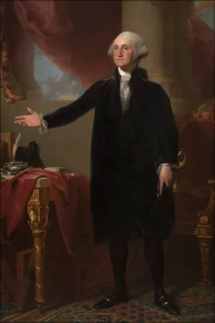 Poster, Many Sizes; Gilbert Stuart George Washington Lansdowne Portrait
