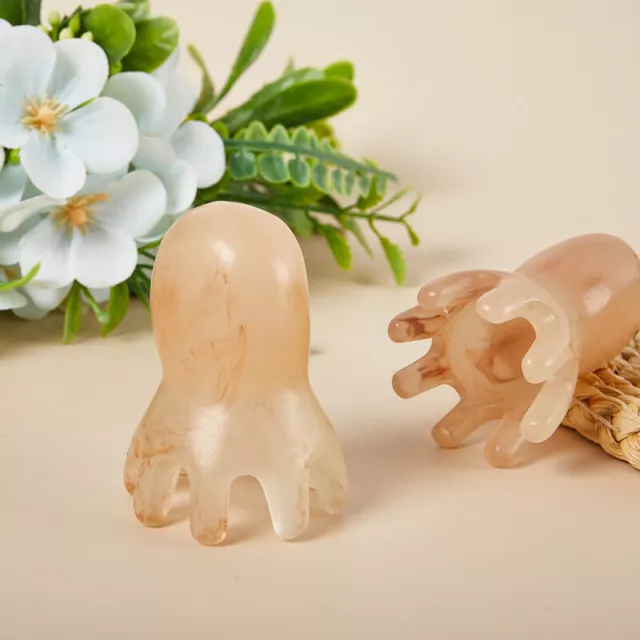 1PC Resin Octopus Comb Head Massager Meridian Scalp Massage Gua Sha To W02