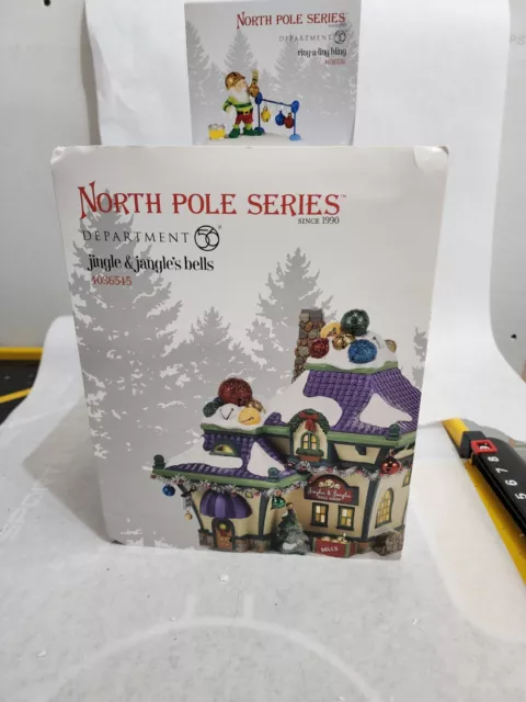 DEPT 56  NORTH POLE SERIES JINGLE & JANGLE'S BELLS With Accessory!! #4036545