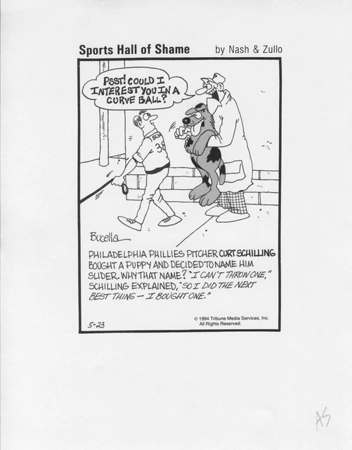ORIGINAL CARTOON ART from The Sports Hall of Shame - 3A $29.99 - PicClick