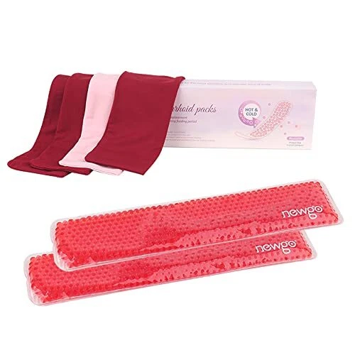 NEWGO Lot de 2 packs de gel post-partum réutilisables pour compresses froides...