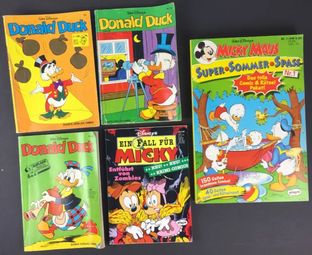 5x Walt Disneys Taschenbuch Donald Duck Ein Fall für Micky Maus ehapa Comic