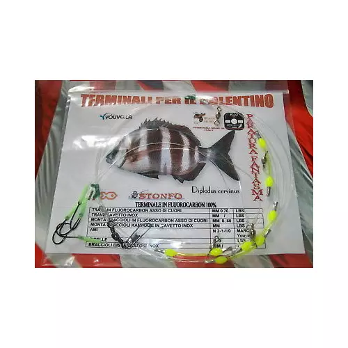 Finale Fluorocarbon Con Snodi 4Ami Pesca Barca Bolentino Pagello Parago Sarago