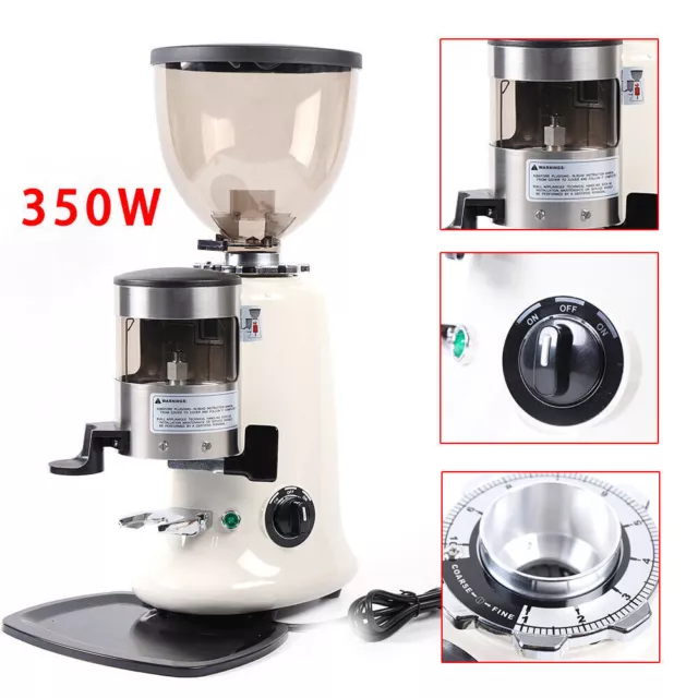 Commercial Coffee Grinder 1.2kg Hopper Capacity Espresso Bean Milling Machine US