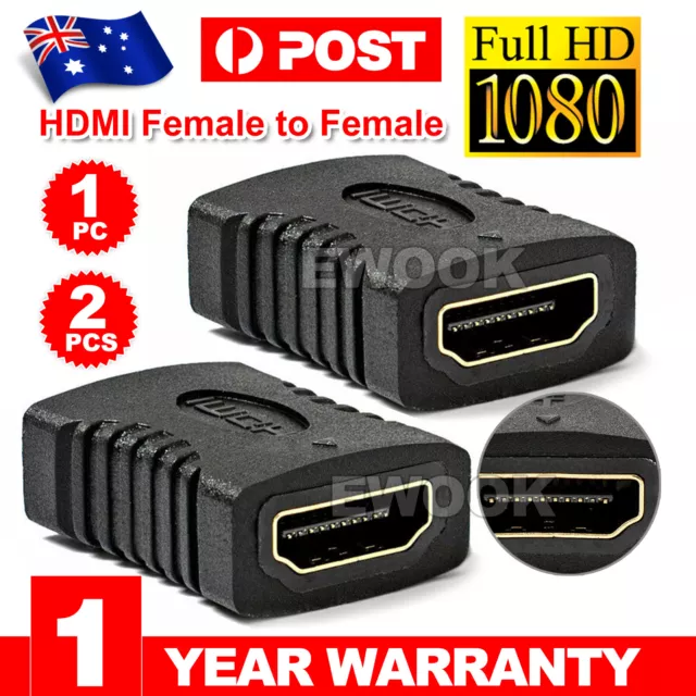 HDMI Female To Female Joiner Connector Coupler Adapter Extender Converter HDTV