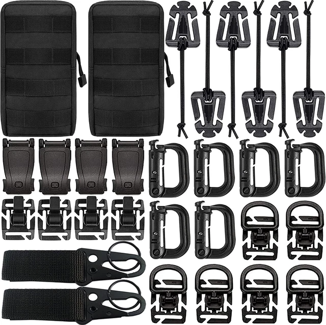 Createy Attachments For 1" Webbing Molle Bag Tactical Backpack Vest Belt, Molle